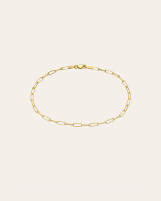 14k Gold Open Link Chain Anklet