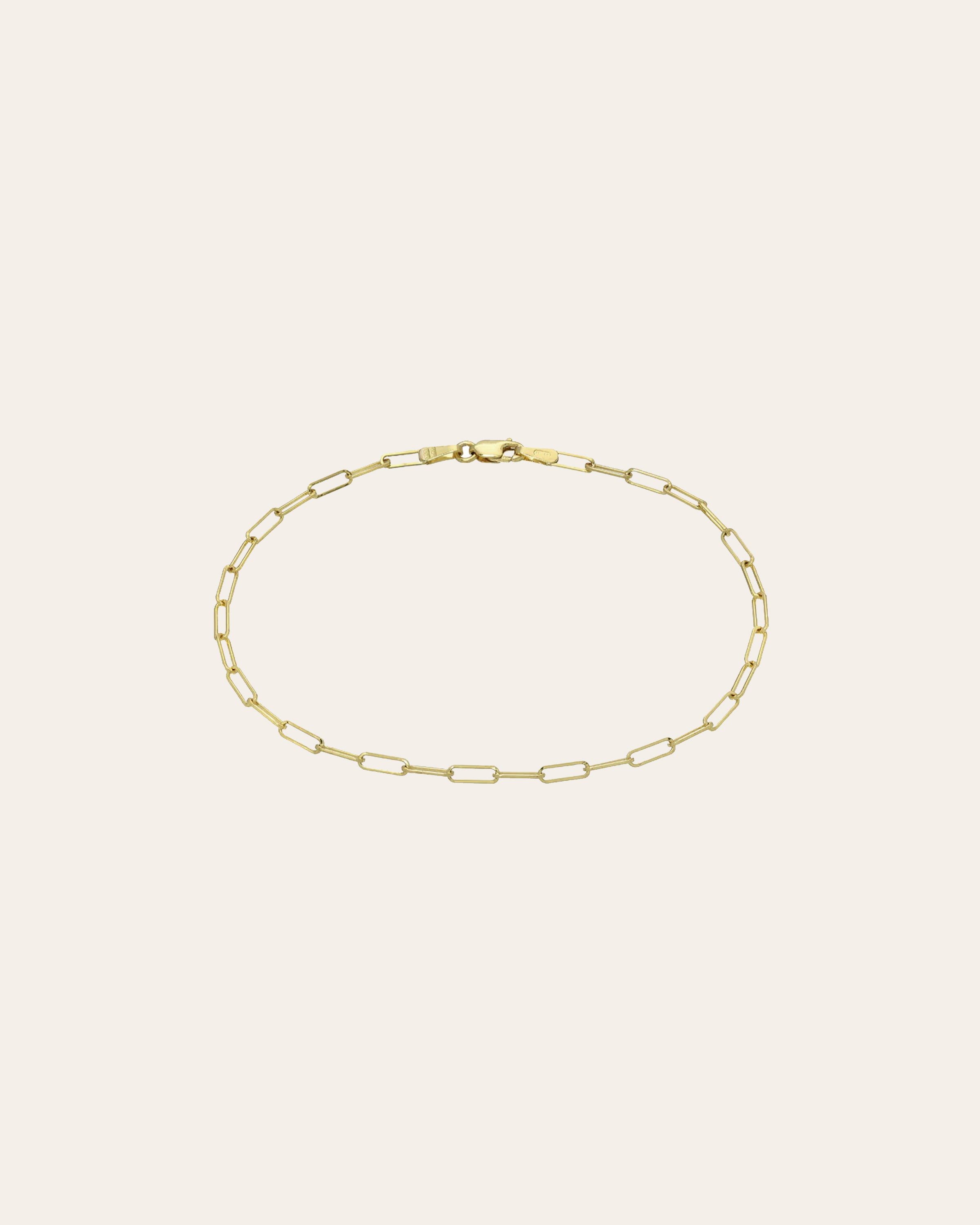 14k Gold Open Link Chain Bracelet Chains Zoe Lev Jewelry