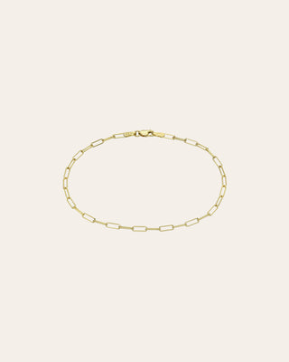 14k Gold Open Link Chain Bracelet