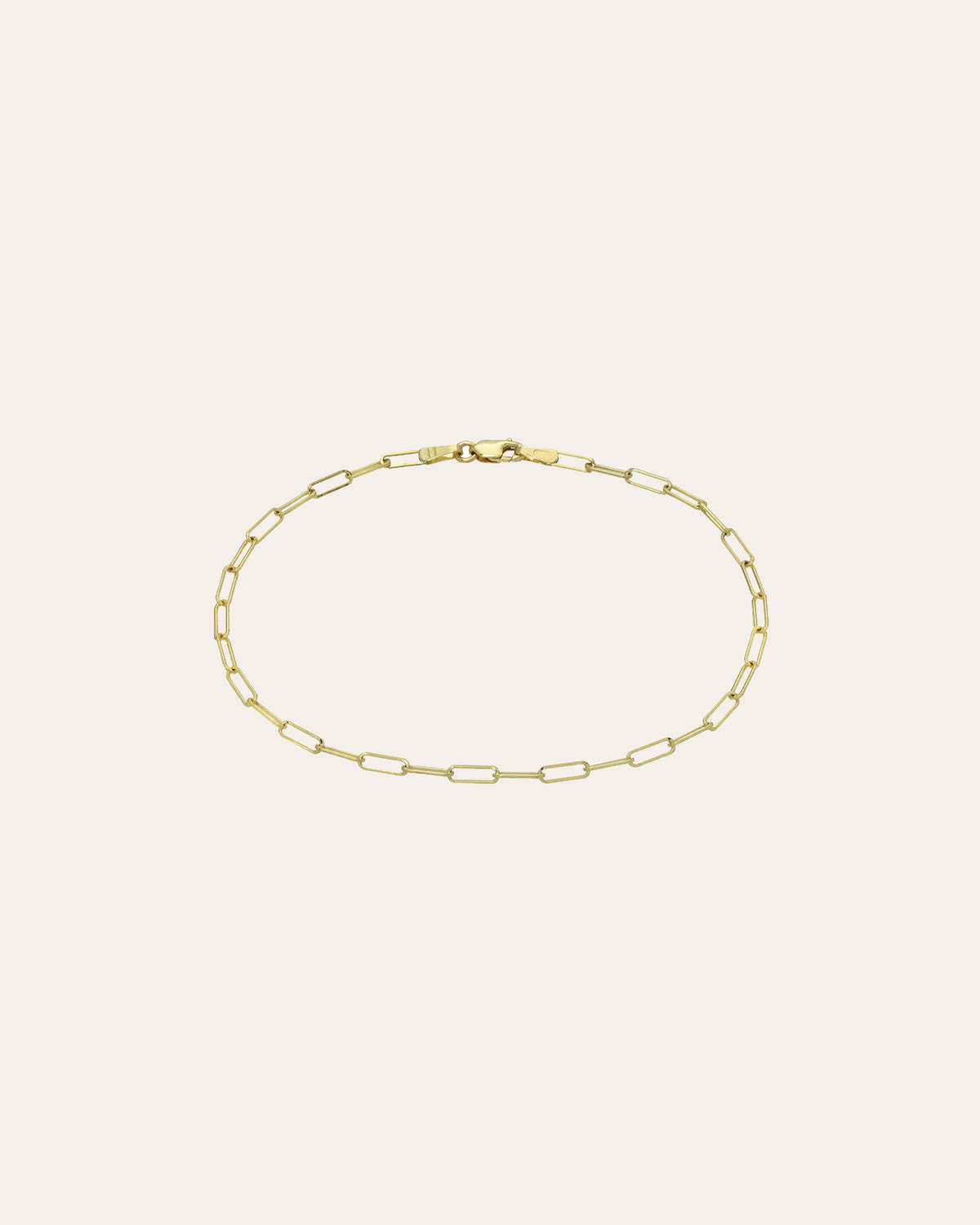 14k Gold Open Link Chain Bracelet