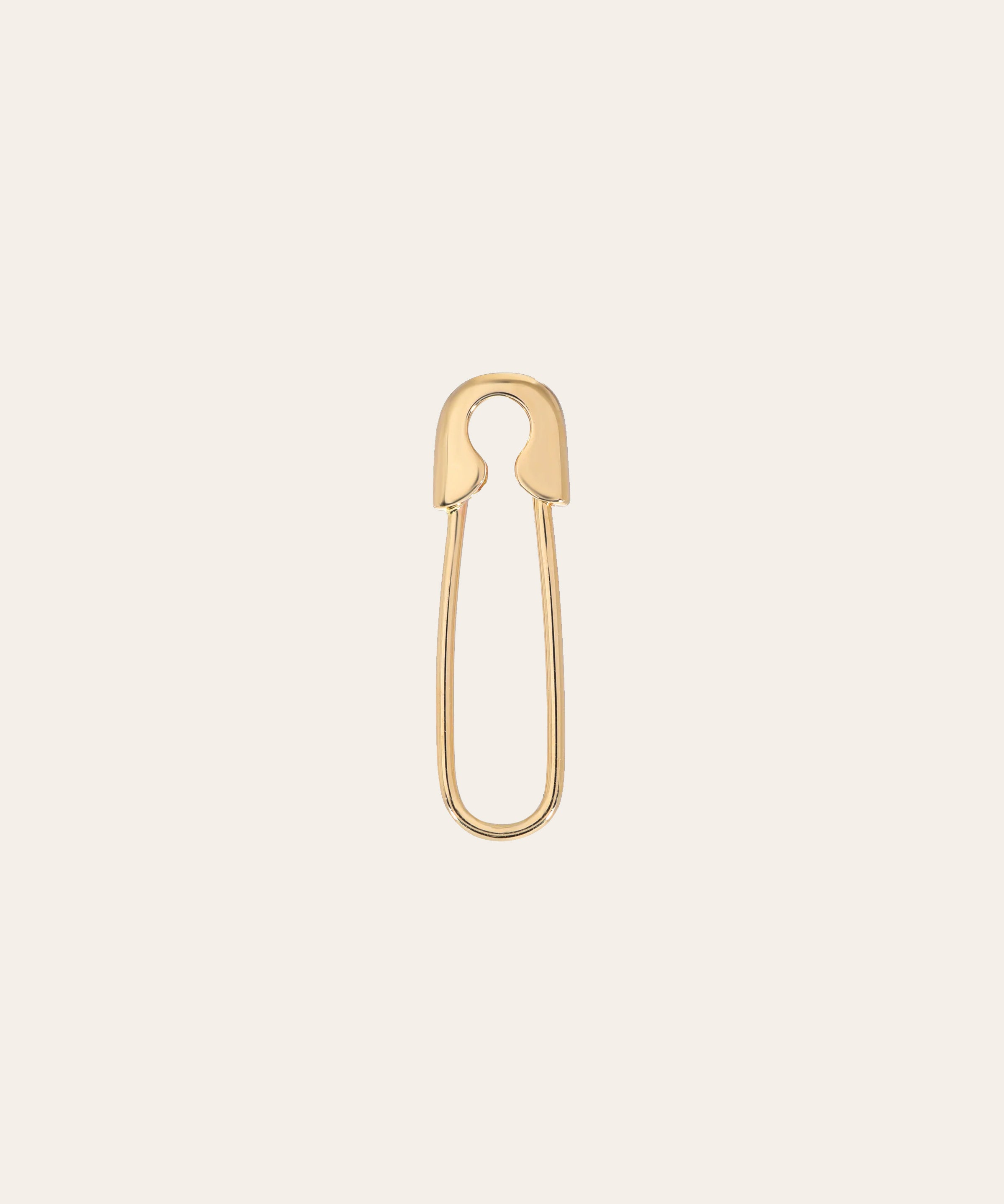 14k Gold Safety Pin Earring Zoe Lev Jewelry