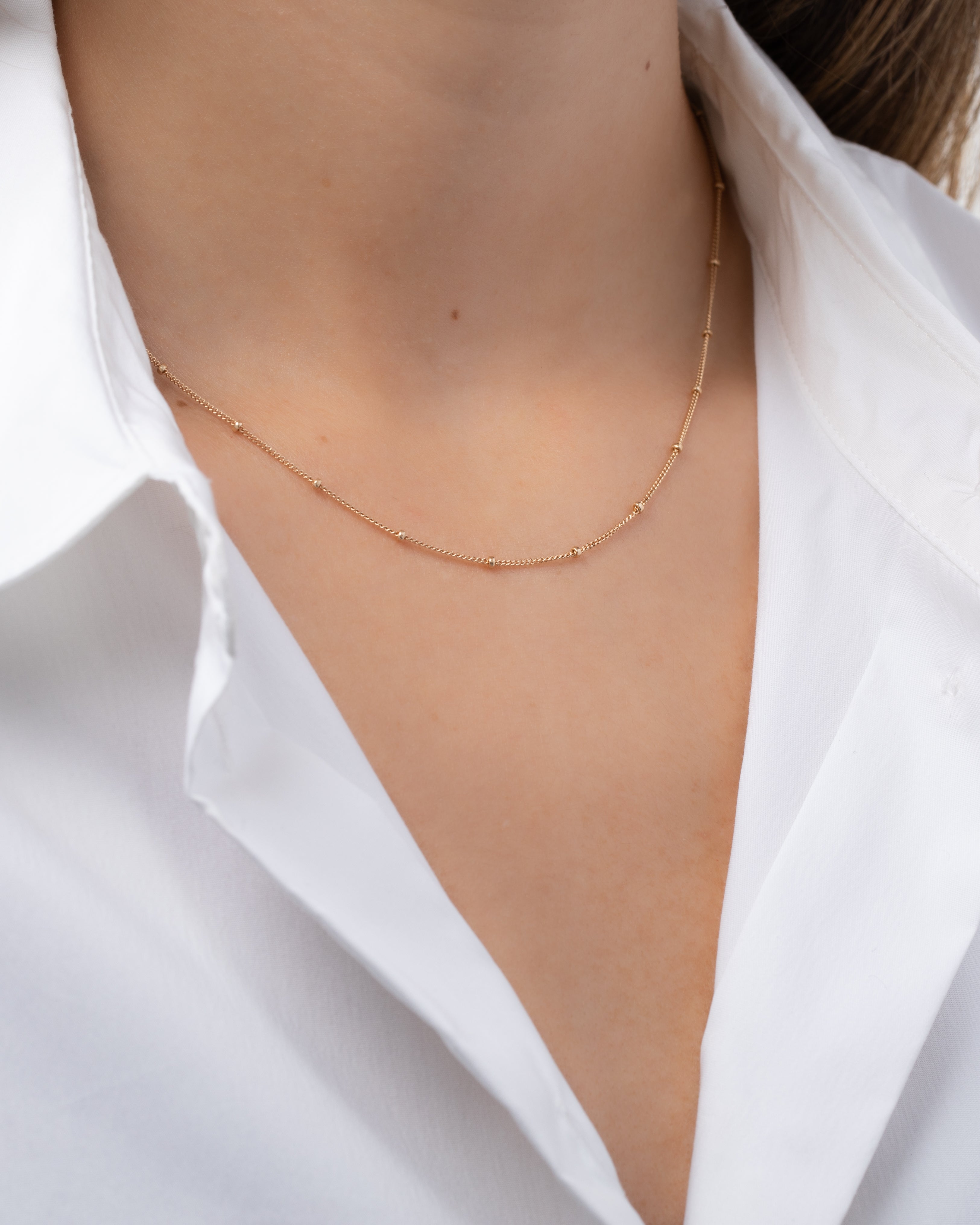 14k Gold Segment Chain Link Necklace Chains Zoe Lev Jewelry