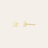 14k Yellow Gold Small Stars Stud Earrings - Pair SAMPLE SALE Zoe Lev Jewelry