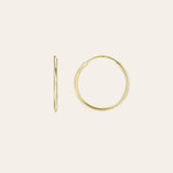 14k Gold Small Thread Hoop Earrings Hoops & Huggies Zoe Lev Jewelry