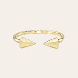 14k Gold Spike Cuff Ring - Size 8 SAMPLE SALE Zoe Lev Jewelry