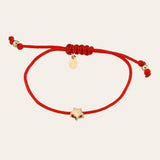 14k Gold Star with Diamond Fortune Anklet Fortune Zoe Lev Jewelry