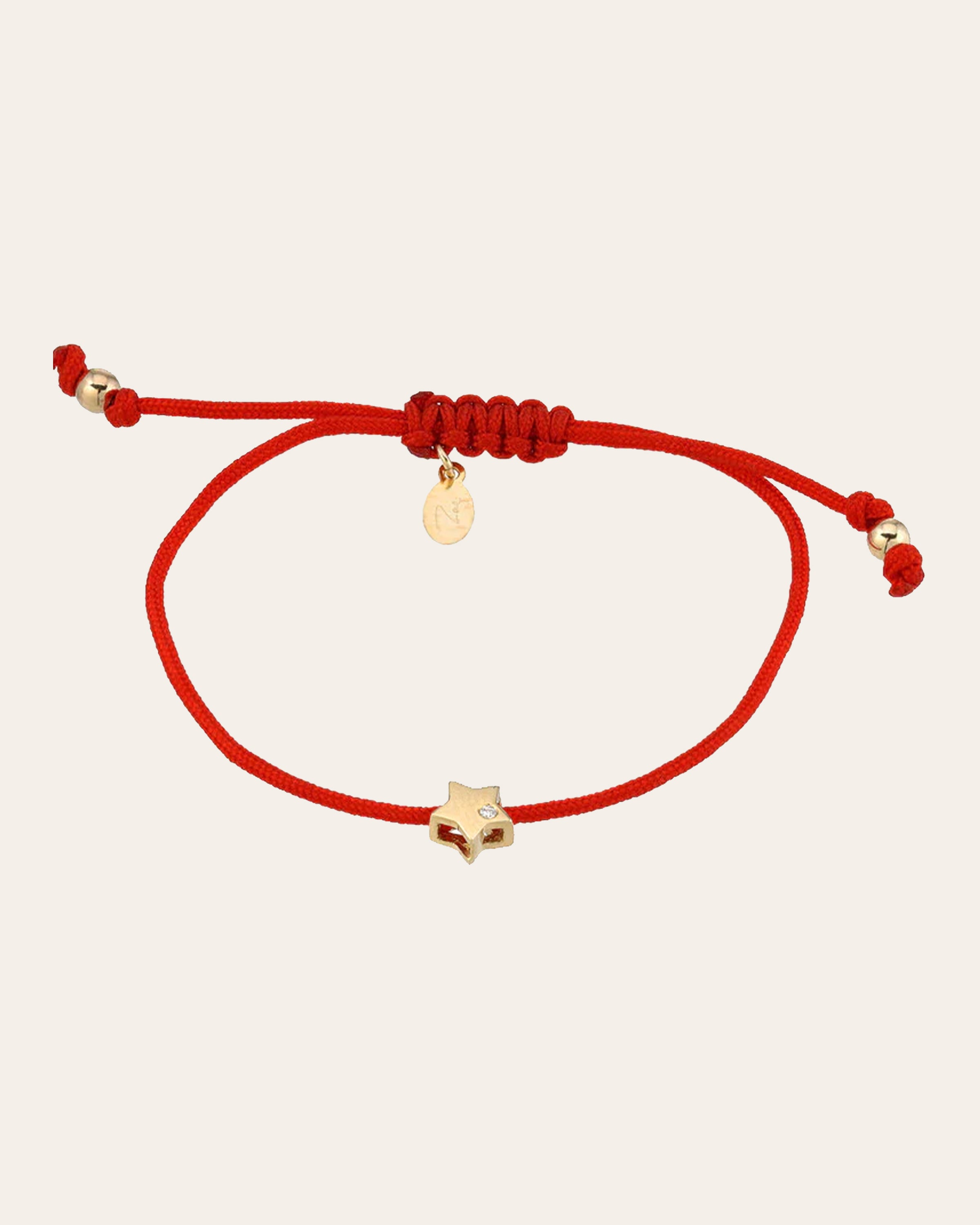 14k Gold Star with Diamond Fortune Anklet Fortune Zoe Lev Jewelry