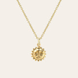 14k Gold Sun Necklace Zoe Lev Jewelry