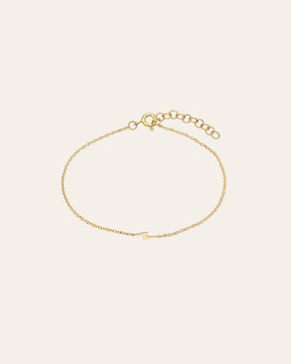 14k Gold Tiny Lightning Bolt Bracelet