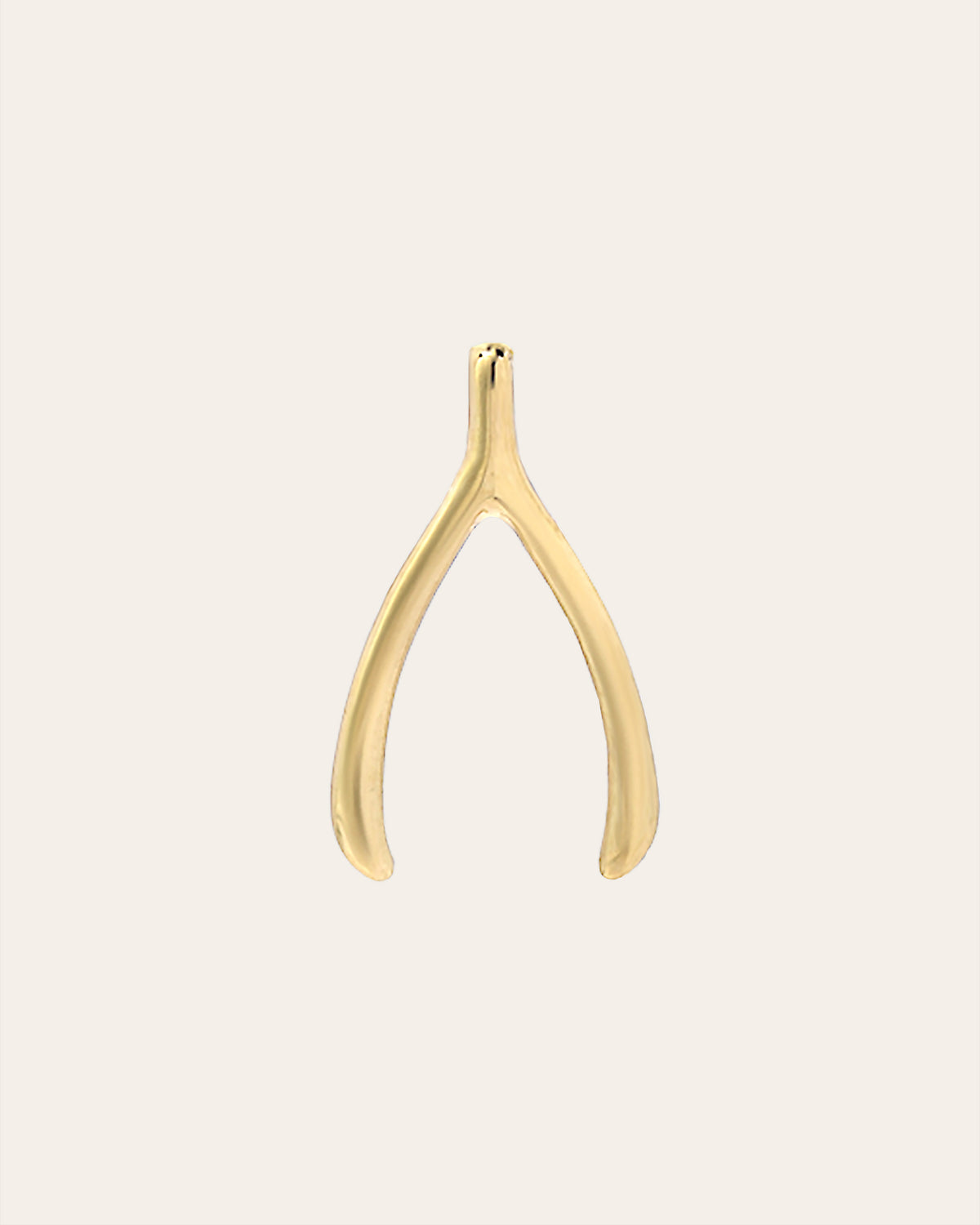 14k Gold Wishbone Pendant