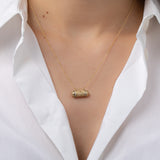 14k Gold and Diamond Amulet Necklace Personalized Zoe Lev Jewelry