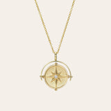 Spinner Compass Medallion Necklace Personalized Zoe Lev Jewelry