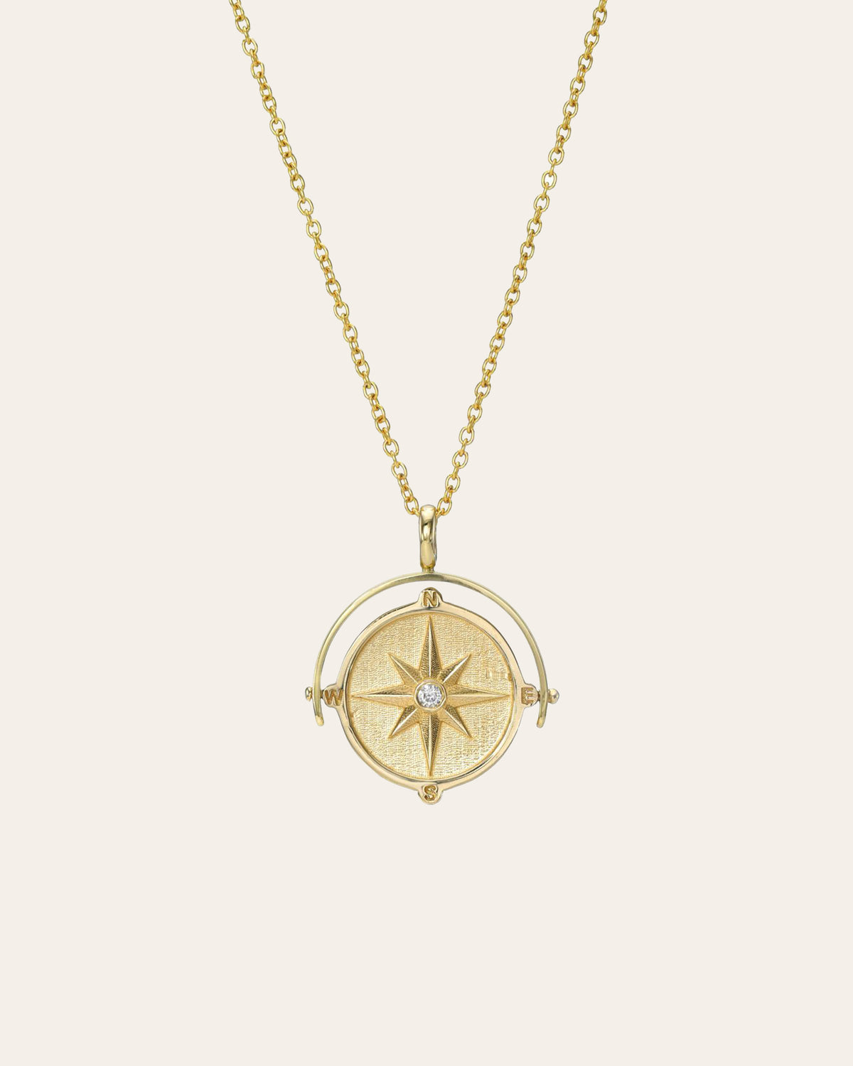 Spinner Compass Medallion Necklace