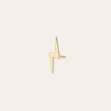 14k Gold Tiny Lightning Bolt Stud Earring Zoe Lev Jewelry