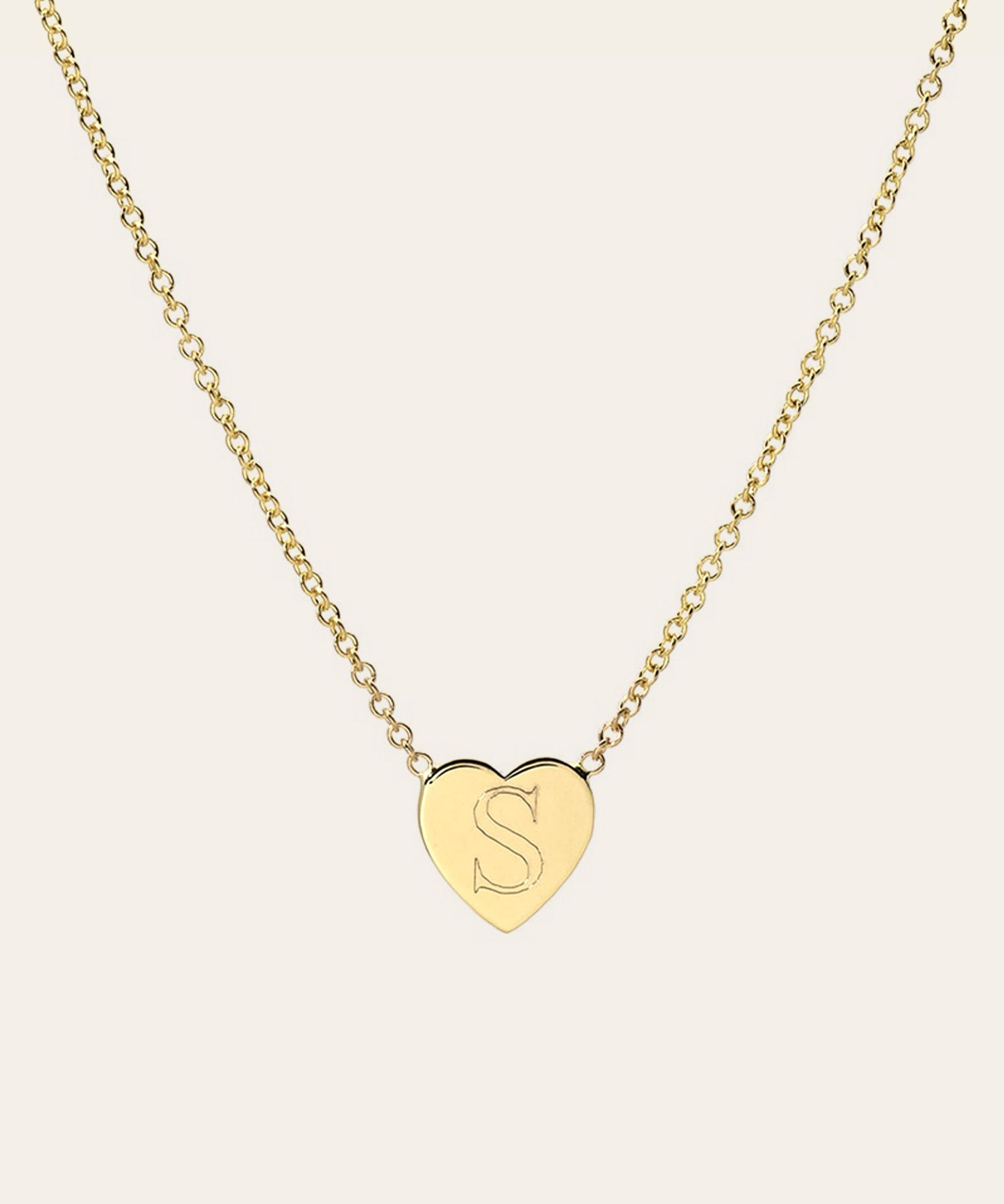 14k Gold Heart Necklace Personalized Zoe Lev Jewelry