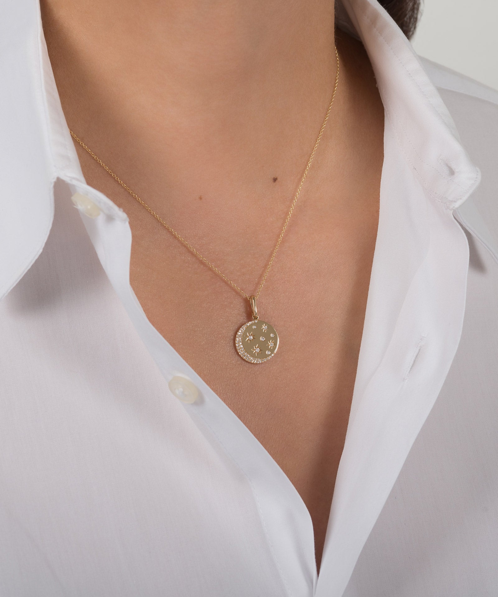 Diamond Celestial Pendant Zoe Lev Jewelry