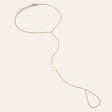 14K Gold Diamond Evil Eye Hand Chain Zoe Lev Jewelry