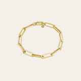 14k Gold Extra Large Paper Clip Chain Bracelet Chains Zoe Lev Jewelry