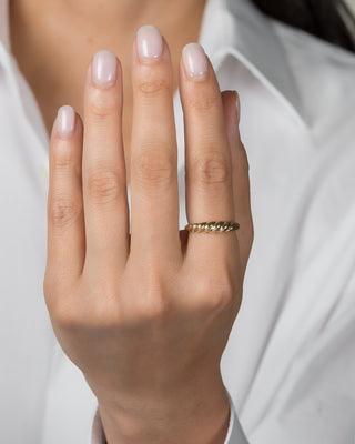 14k Gold Croissant Ring