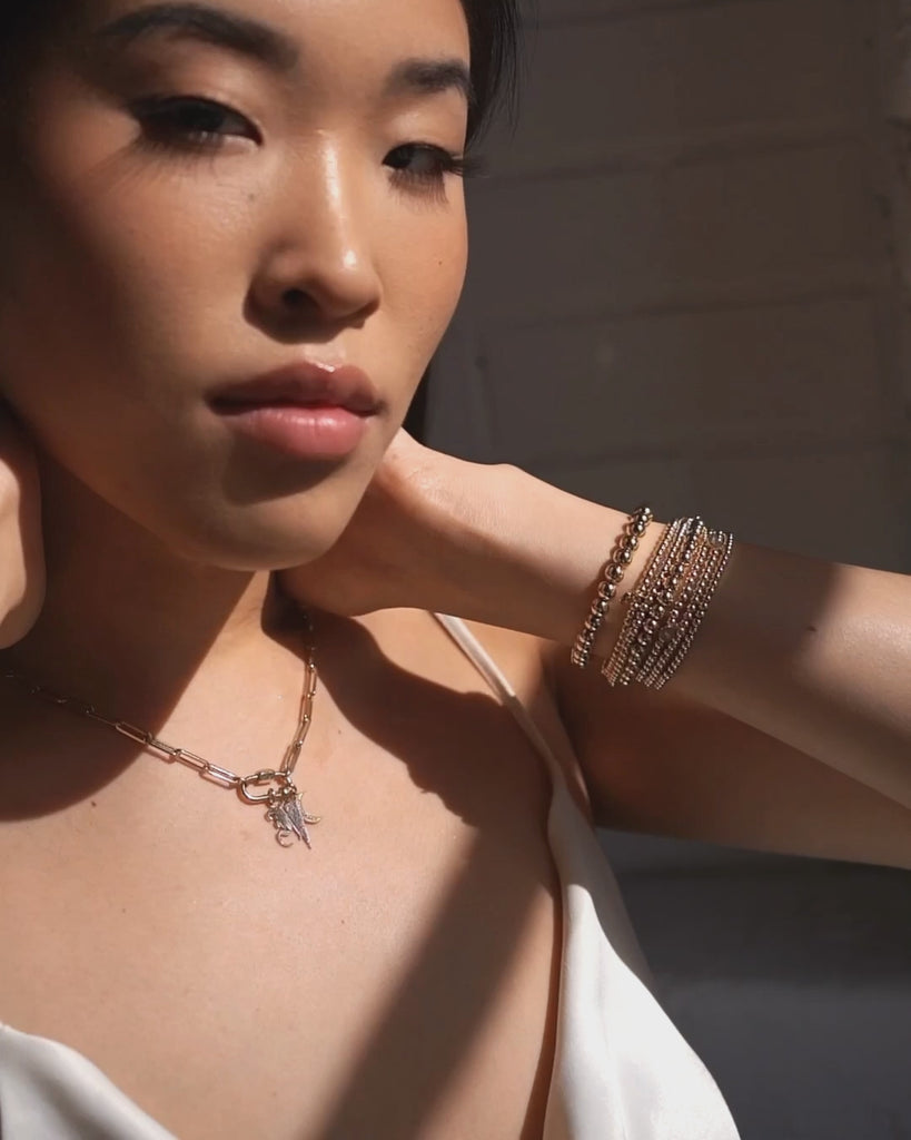 4mm Black Onyx Bead Bracelet Bead Bracelets Zoe Lev Jewelry