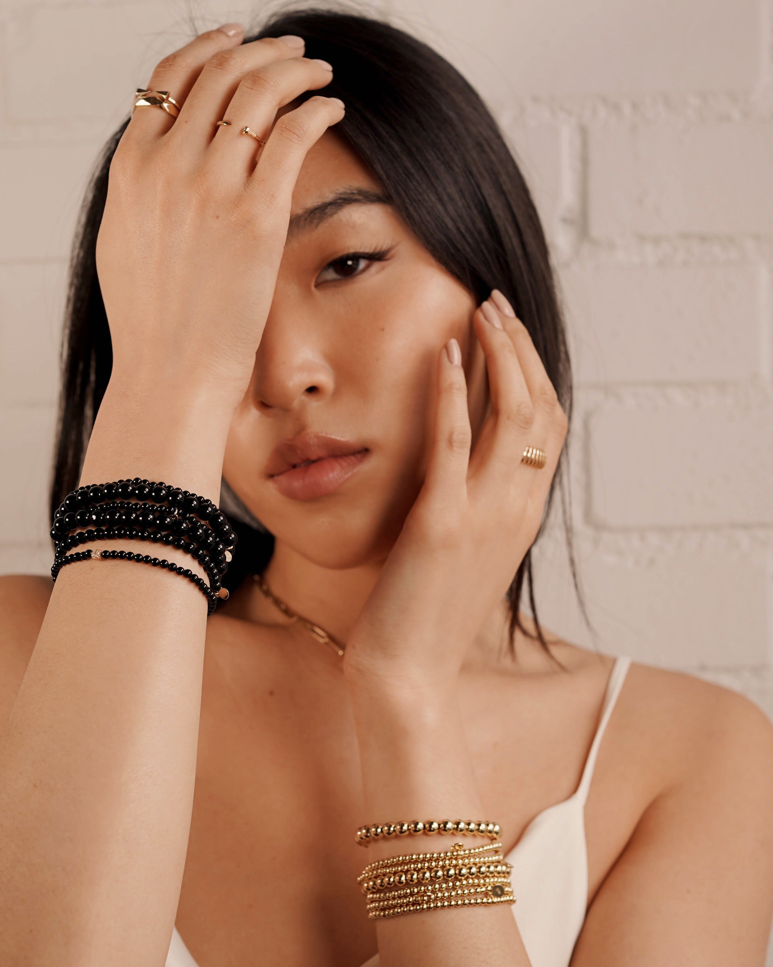 3mm Black Onyx Bead Bracelet Bead Bracelets Zoe Lev Jewelry