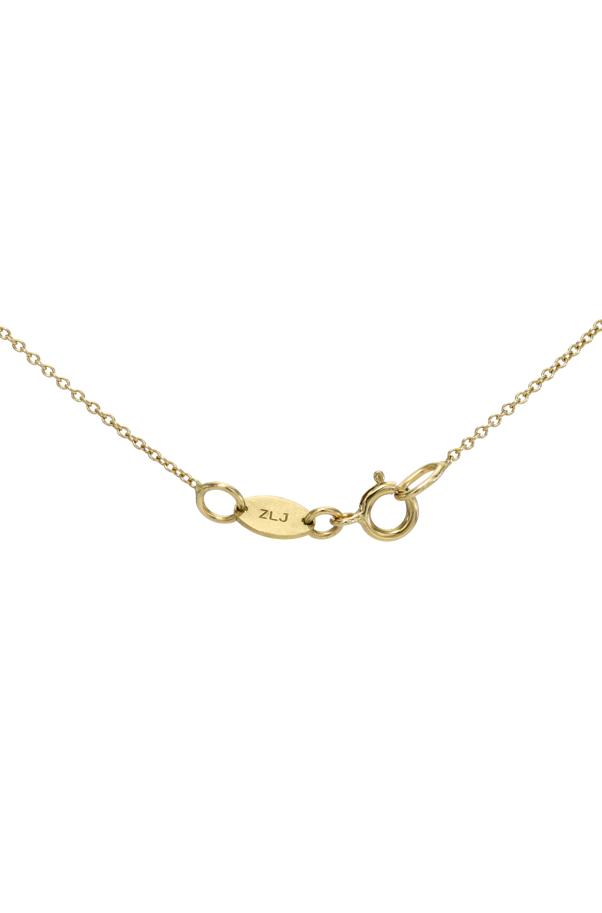14ct Gold Mini Short Cable Chain Charm Necklace