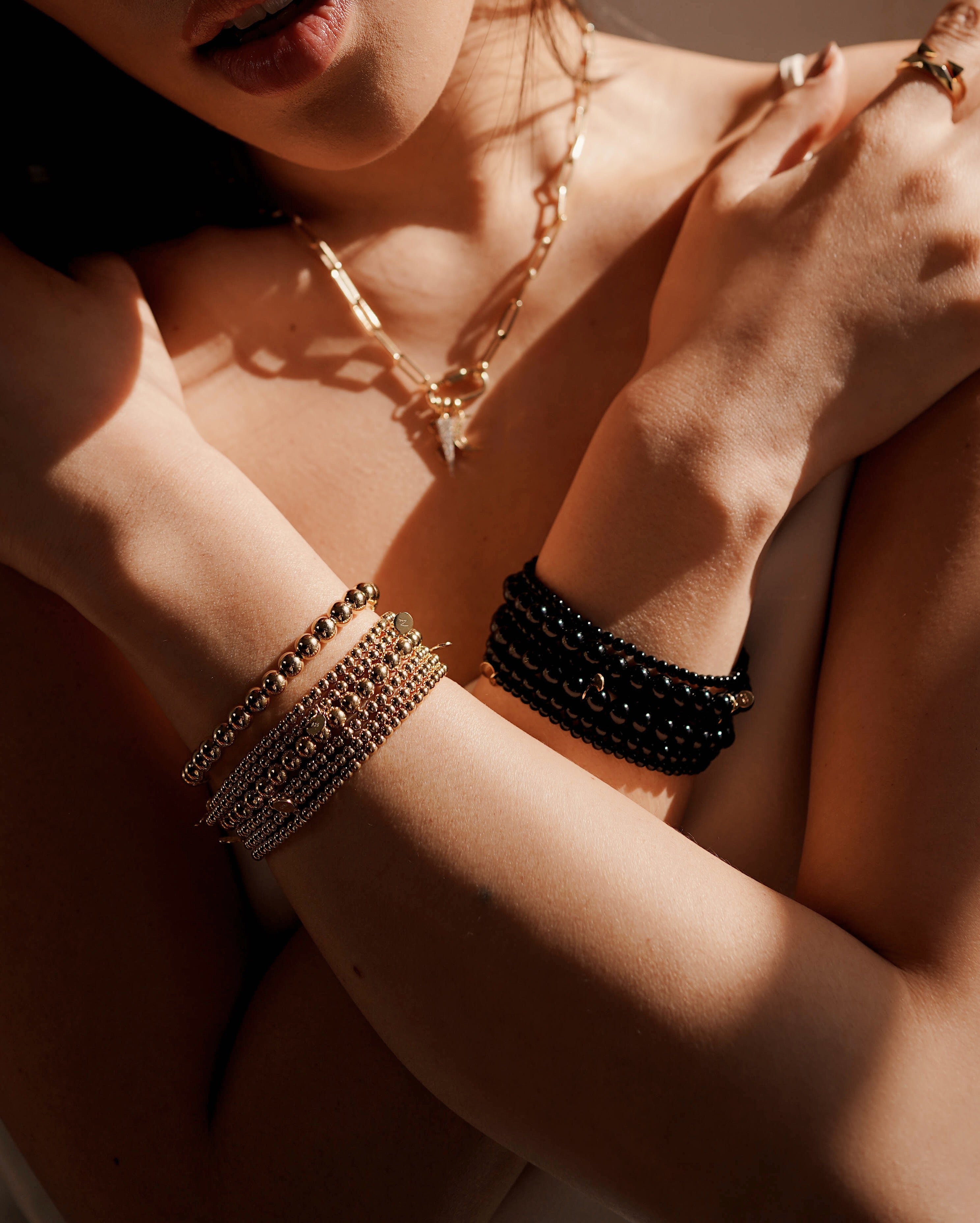 3mm Bead Bracelet Stack Bead Bracelets Zoe Lev Jewelry