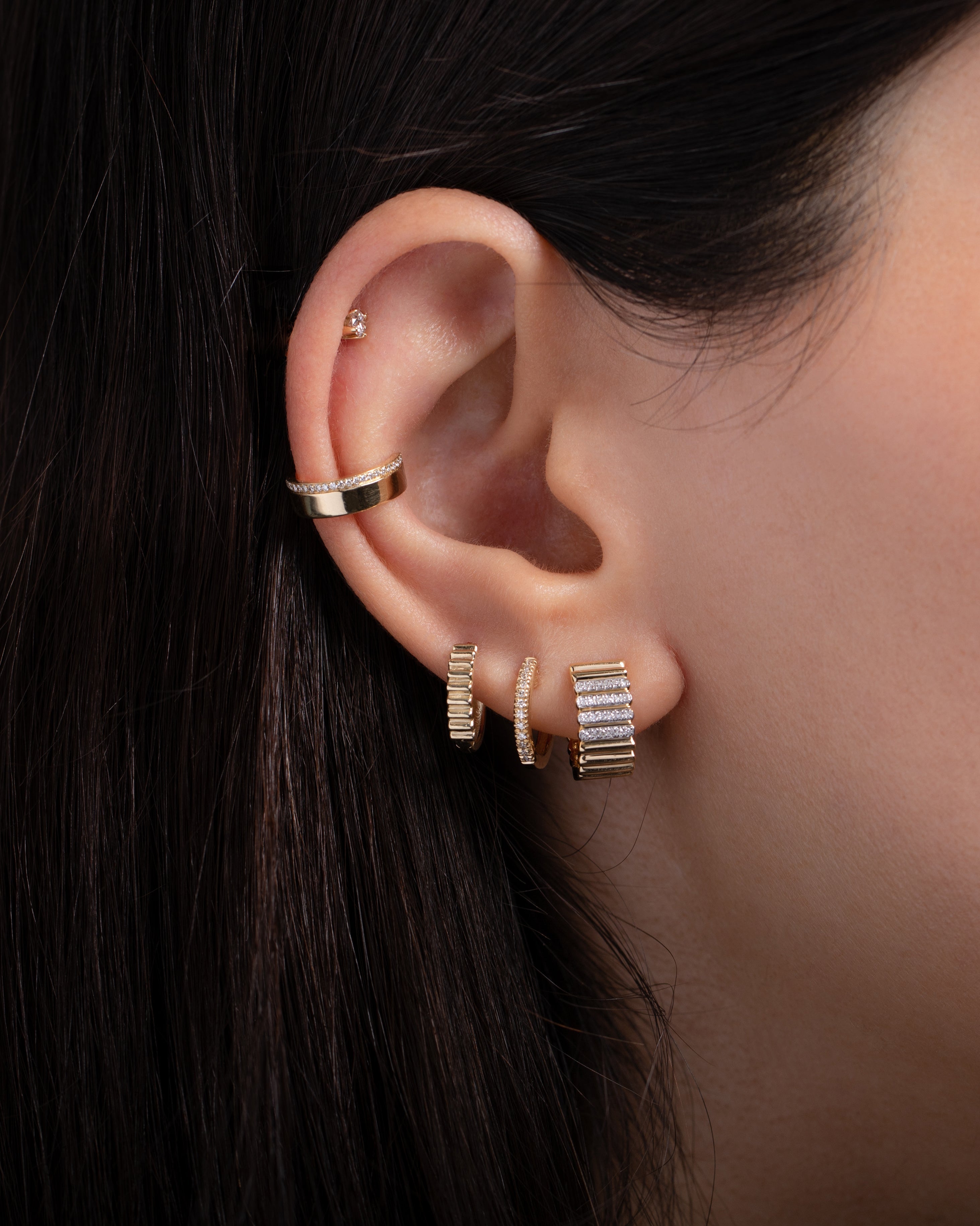 Thick Diamond Ear Cuff Ear Cuffs Zoe Lev Jewelry