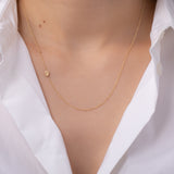 14K Gold Asymmetrical Paw Necklace Zoe Lev Jewelry