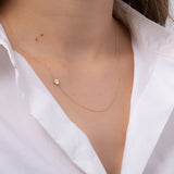 14K Gold Asymmetrical Paw Necklace Zoe Lev Jewelry