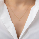 Small Diamond Clover Necklace SAMPLE SALE Zoe Lev Jewelry