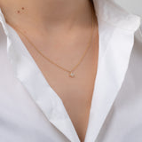 Small Diamond Clover Necklace SAMPLE SALE Zoe Lev Jewelry
