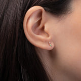 14k Gold Rainbow Bar Stud Earrings Zoe Lev Jewelry