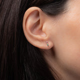 14k Gold Rainbow Bar Stud Earrings Zoe Lev Jewelry