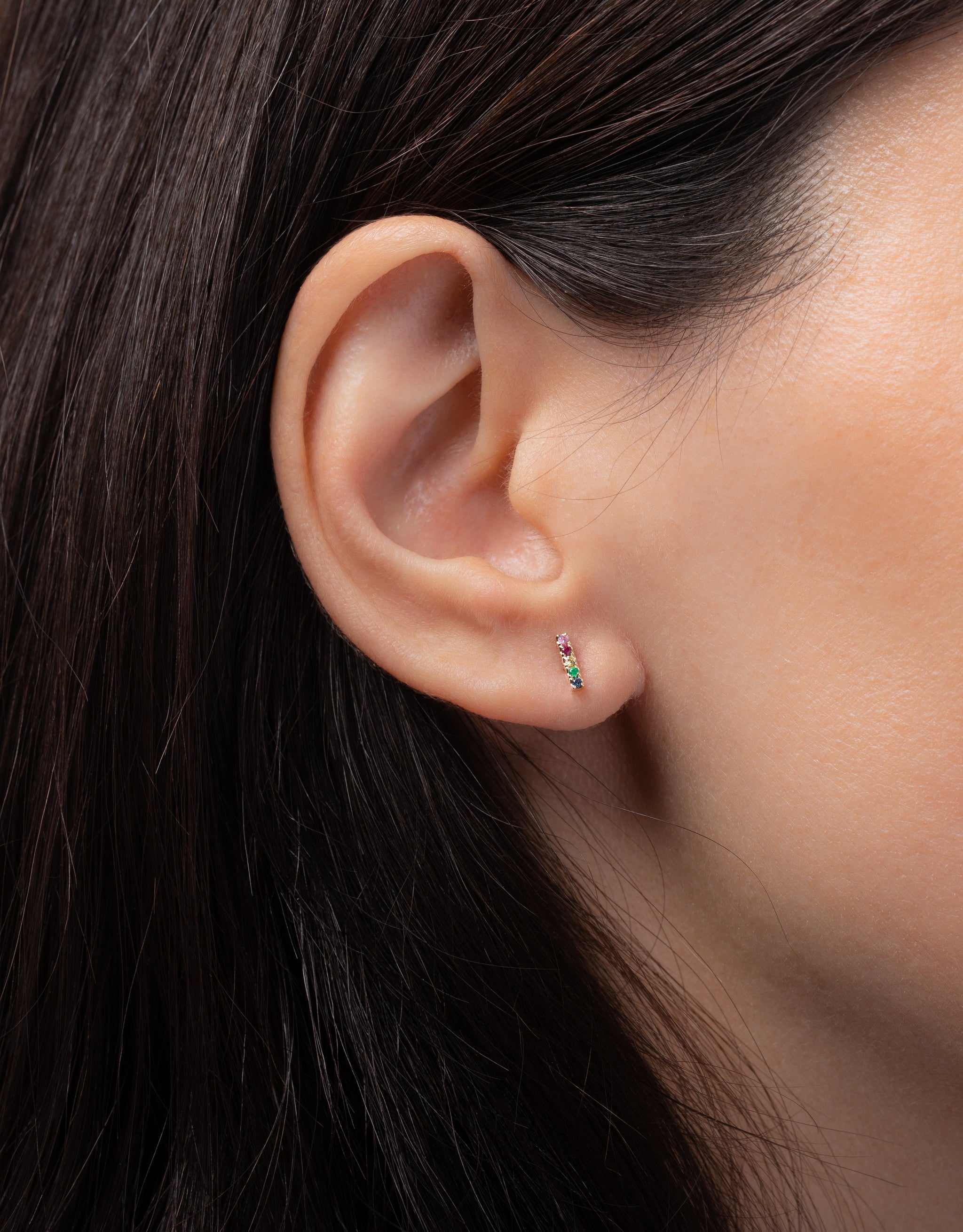 Rainbow Sapphire & Diamond Rose Gold Hoop Earrings – HANIKEN JEWELERS  NEW-YORK