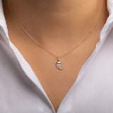 Diamond Horn Pendant SAMPLE SALE Zoe Lev Jewelry