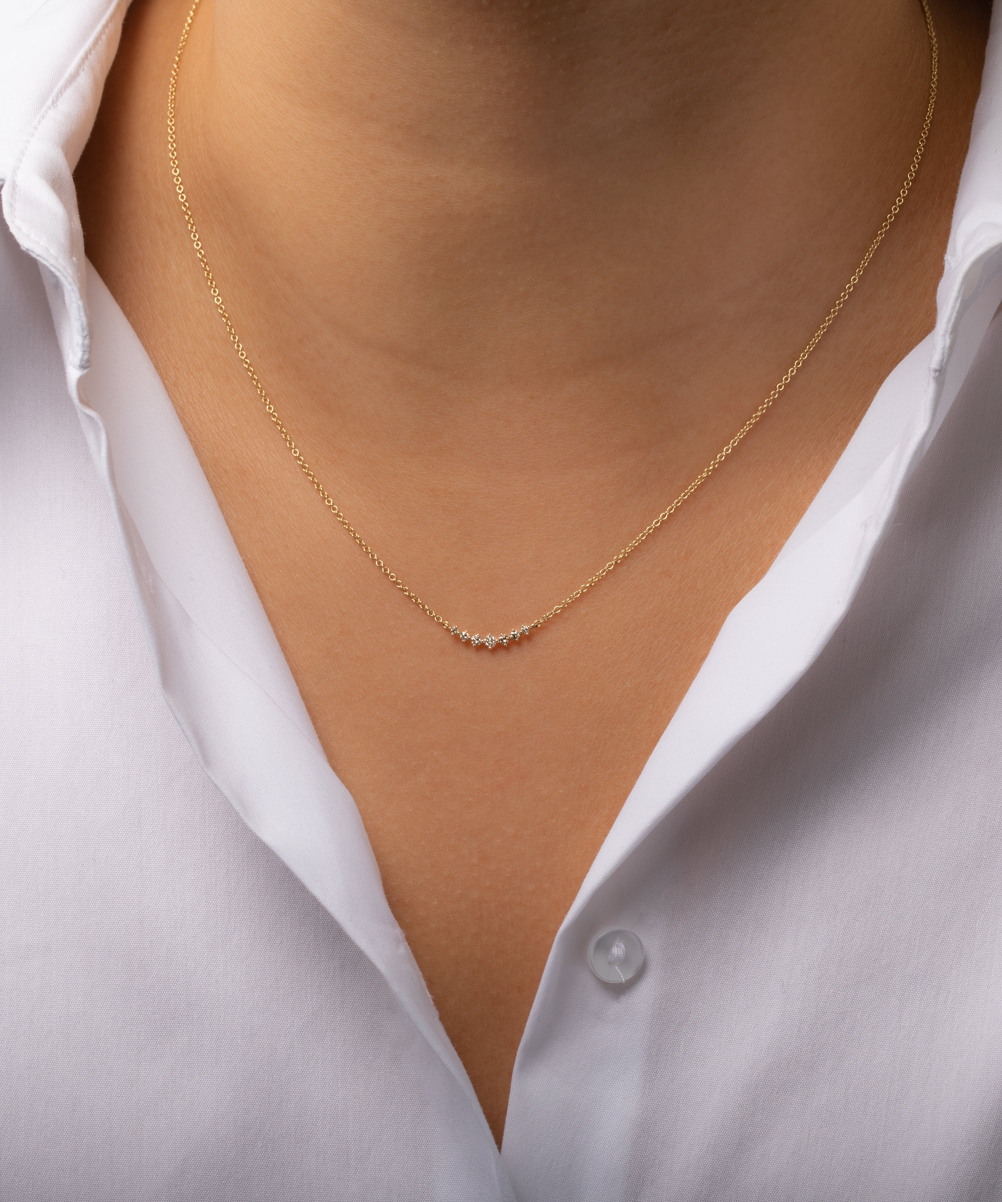 Diamond Cluster Necklace SAMPLE SALE Zoe Lev Jewelry