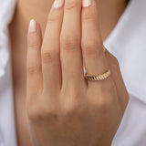 14K Gold Coil Ring Zoe Lev Jewelry
