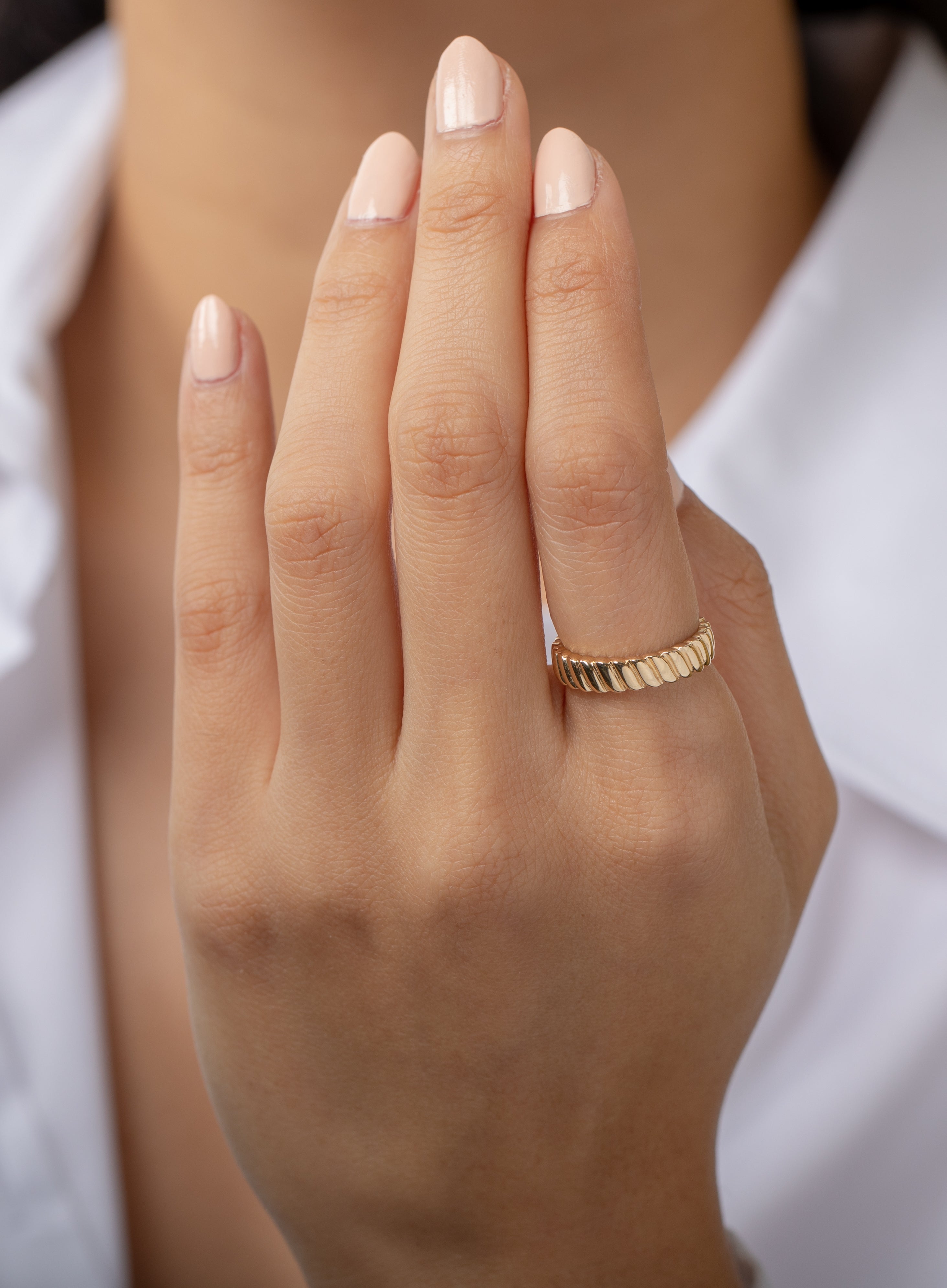 14K Gold Coil Ring Zoe Lev Jewelry