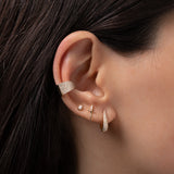 Diamond Pave Dome Claw Huggie Earrings Hoops & Huggies Zoe Lev Jewelry