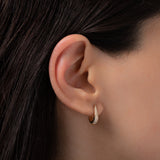 Diamond Pave Dome Claw Huggie Earrings Hoops & Huggies Zoe Lev Jewelry