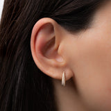 Diamond Pave Dome Claw Huggie Earrings Hoops & Huggies Zoe Lev Jewelry