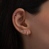 Double Diamond Huggie Earrings Hoops & Huggies Zoe Lev Jewelry