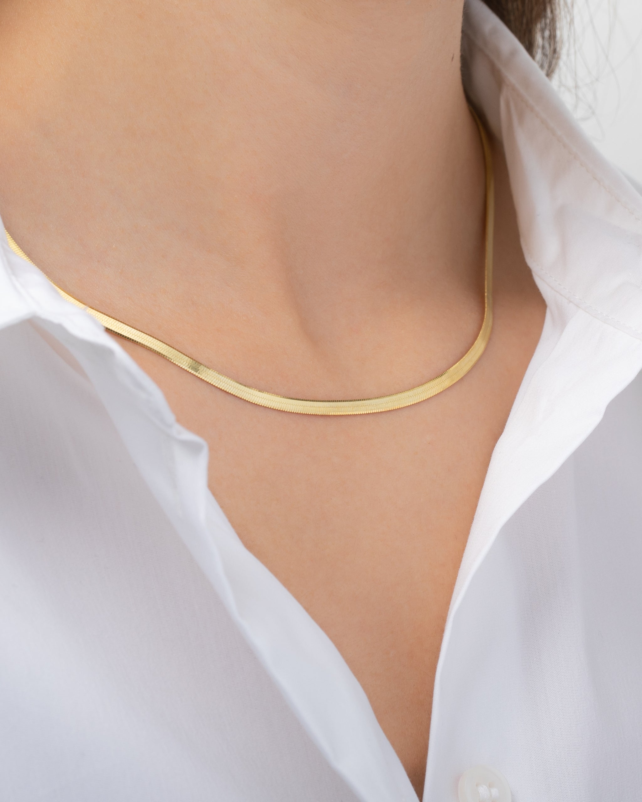 Herringbone Chain Necklace – MARIE JUNE