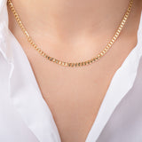 Cuban Link Chain Necklace Vermeil Zoe Lev Jewelry