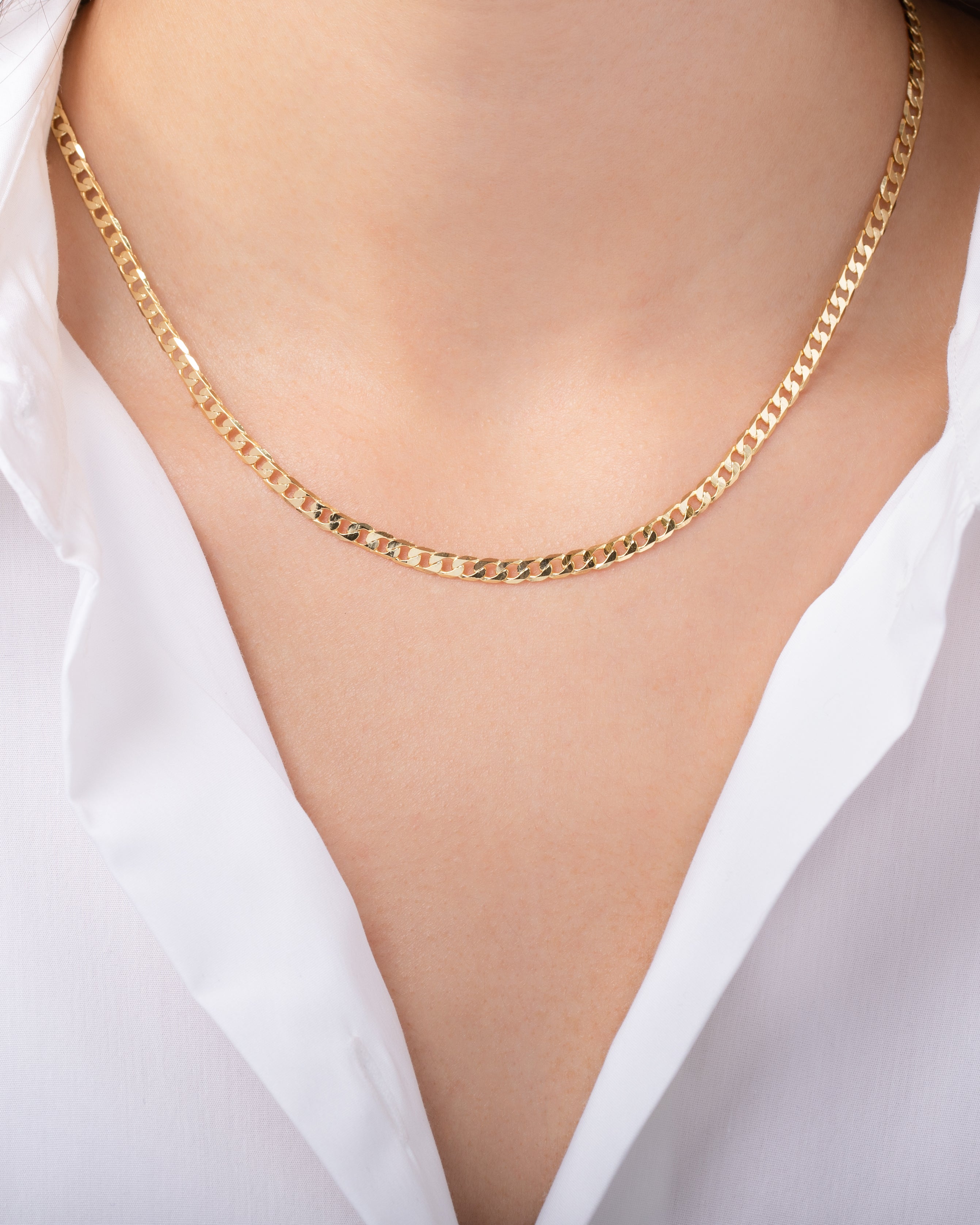 Cuban Link Chain Necklace Vermeil Zoe Lev Jewelry