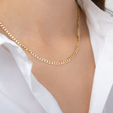 Cuban Link Chain Necklace Vermeil Zoe Lev Jewelry