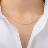 Mirror Chain Necklace Vermeil Zoe Lev Jewelry