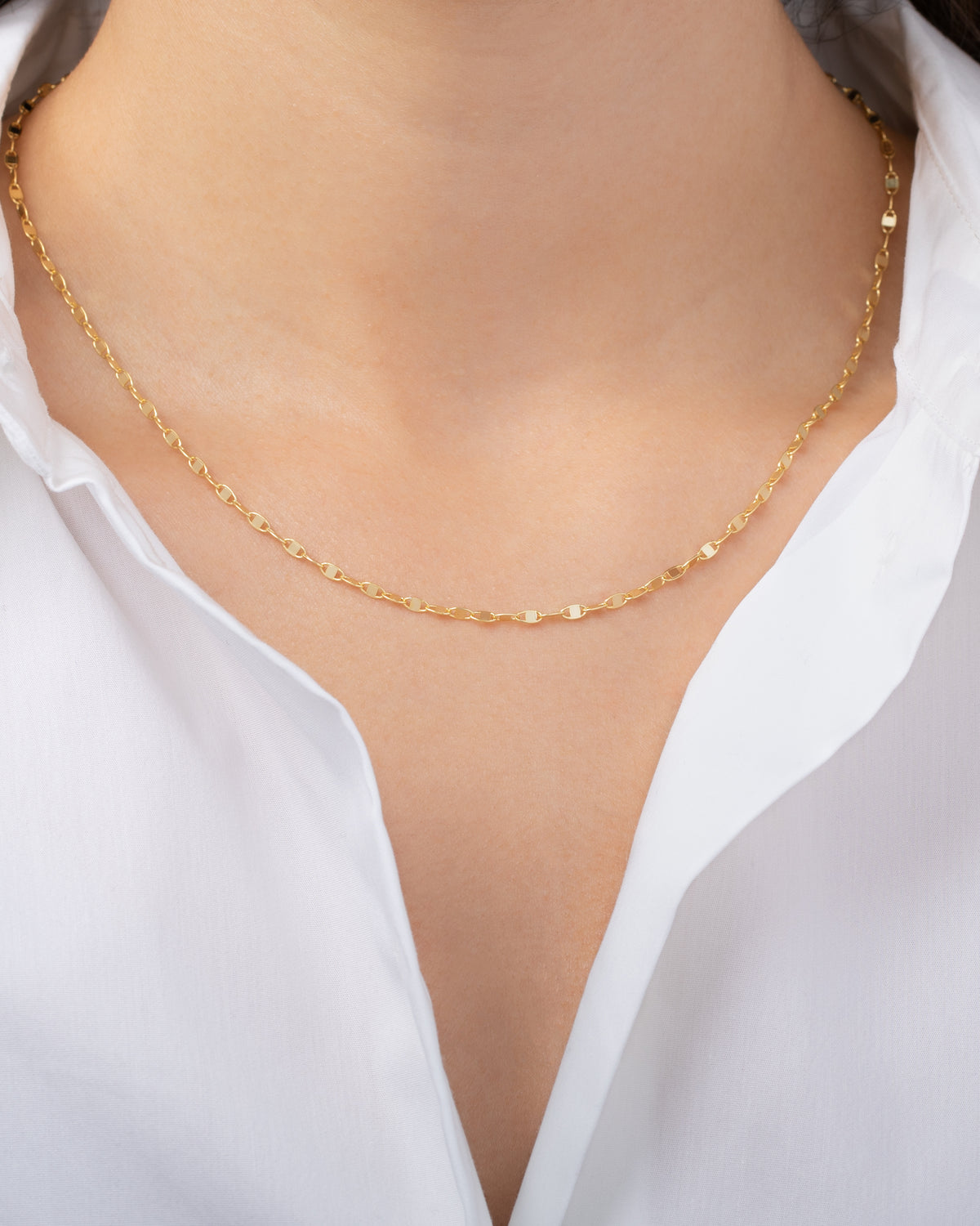 Gold Vermeil Mirror Chain Necklace