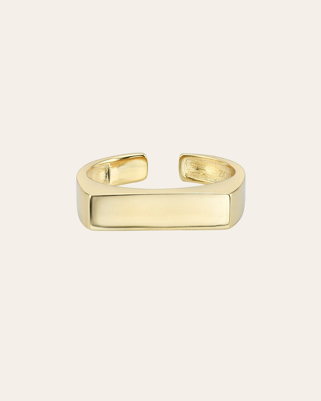 Bar Ring Vermeil Zoe Lev Jewelry Yellow Gold Vermeil